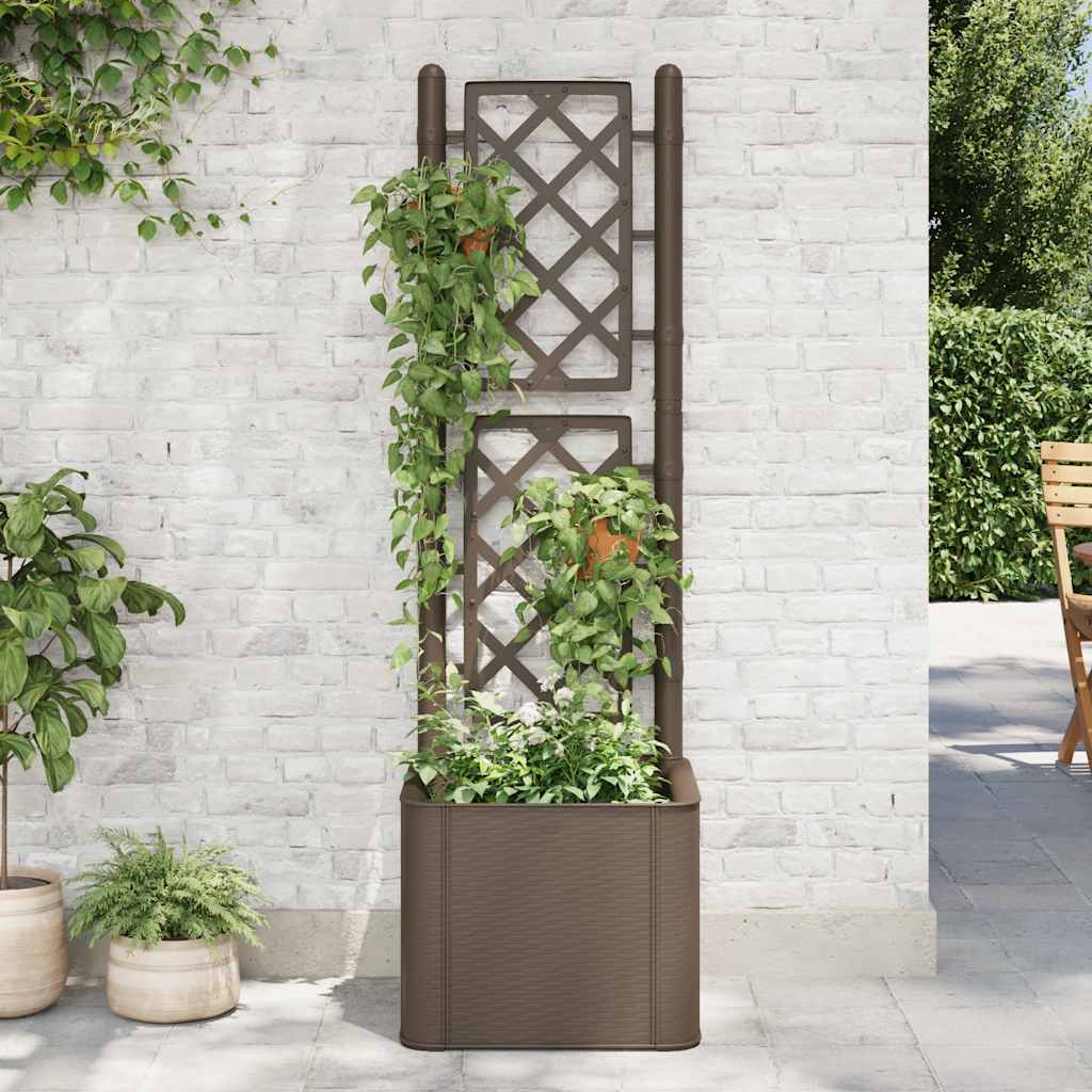 Høybed med espalier og selvvanningssystem mocca