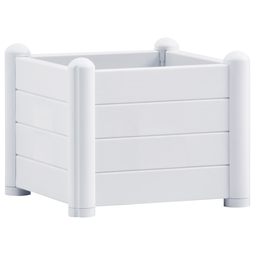 Høybed PP hvit 43x43x35 cm vidaXL