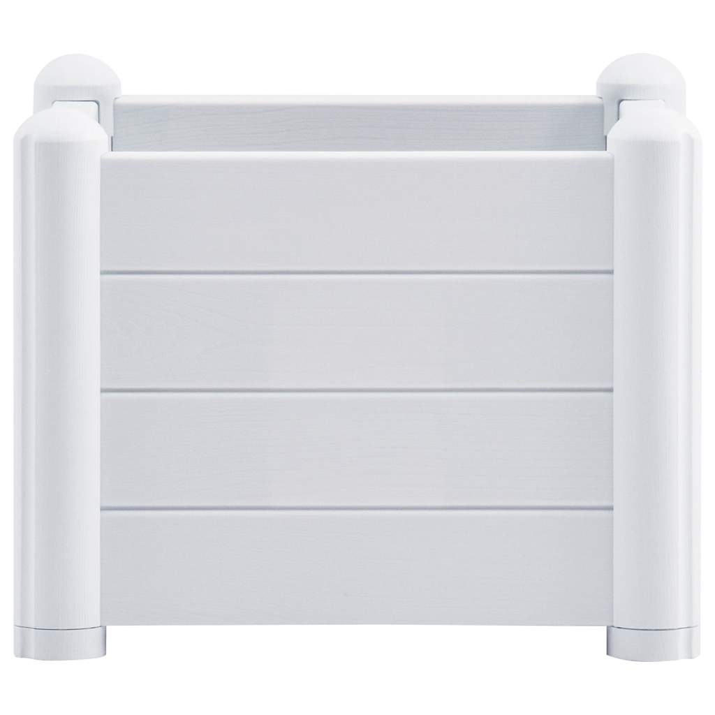 Høybed PP hvit 43x43x35 cm vidaXL