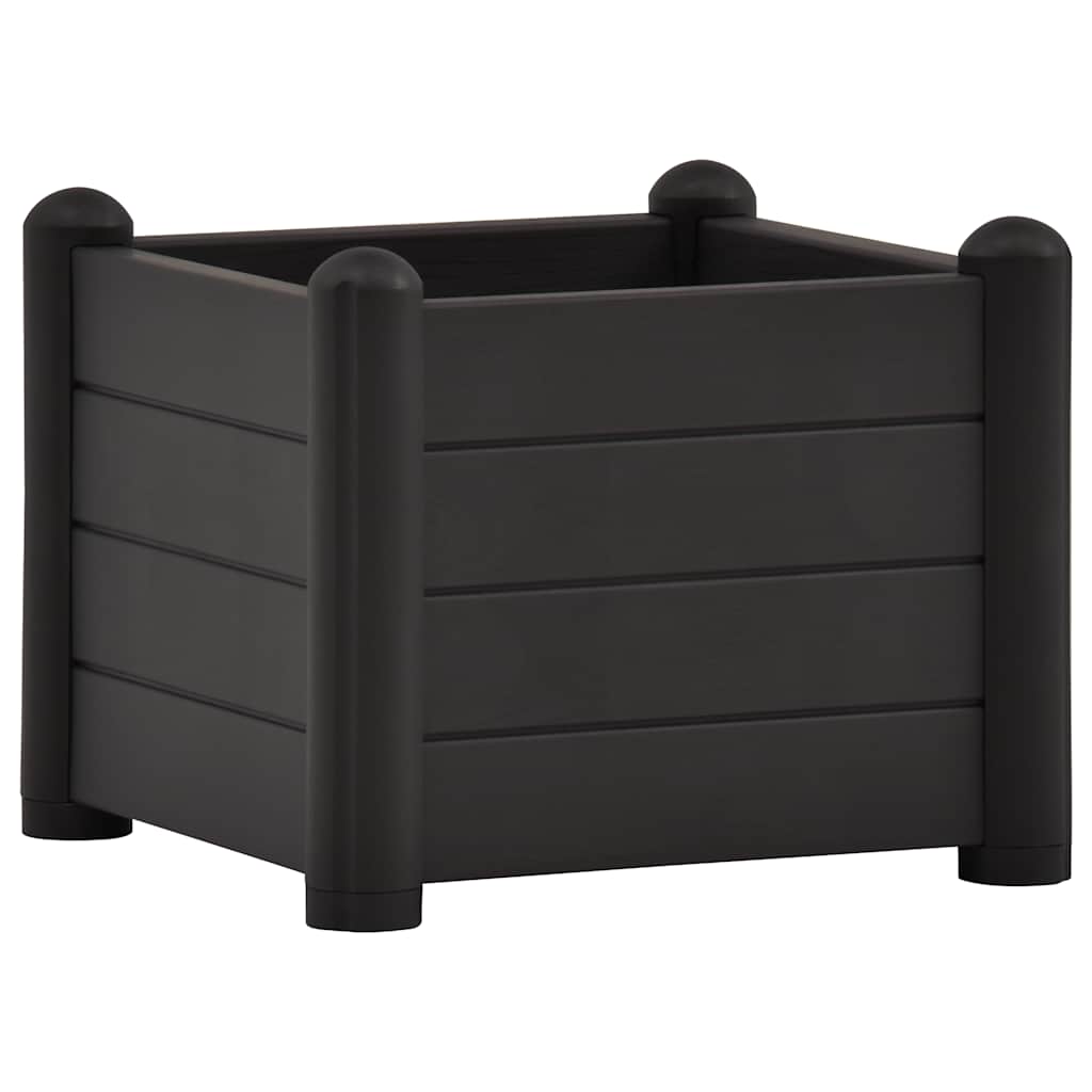 Høybed PP antrasitt 43x43x35 cm vidaXL