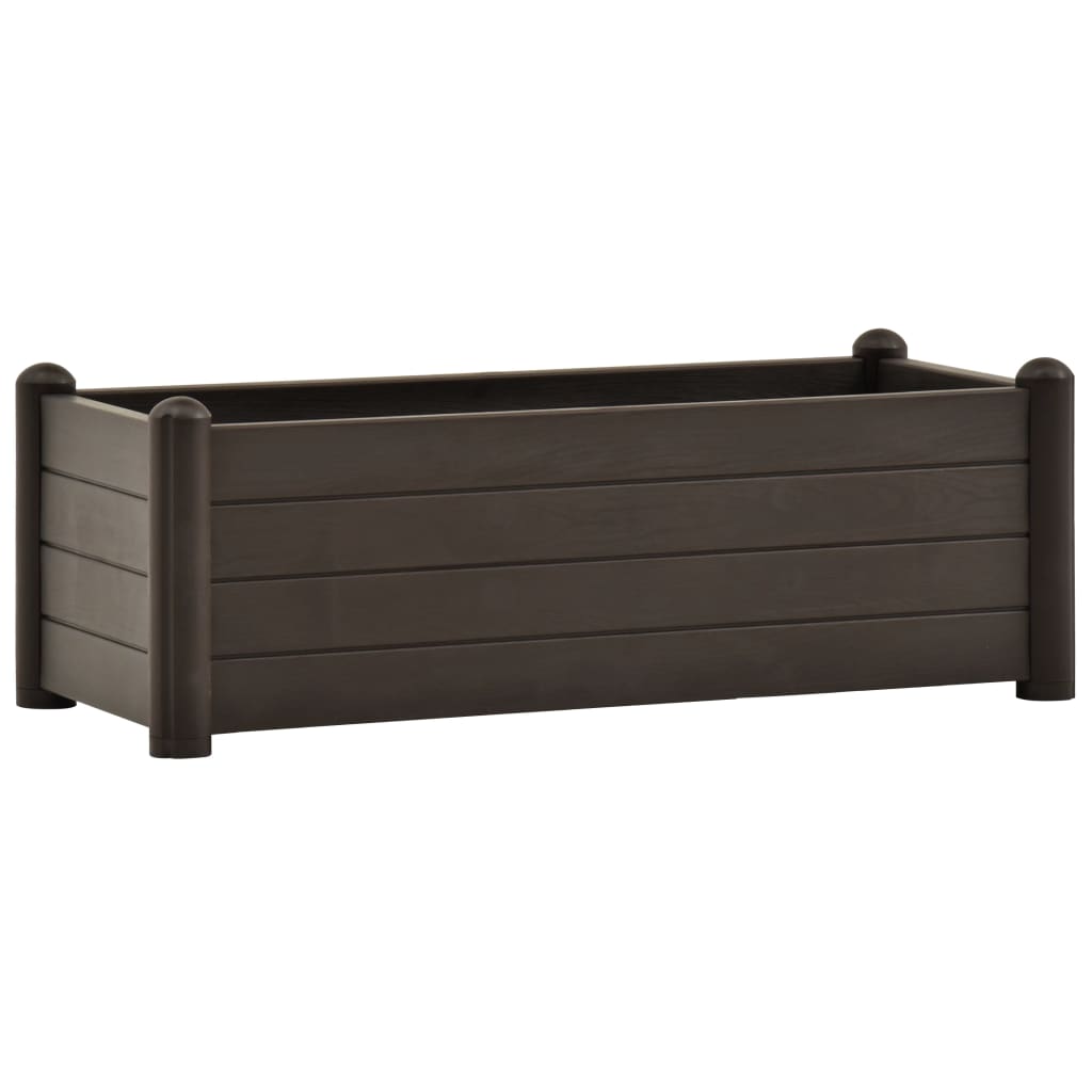 Høybed PP mocca 100x43x35 cm