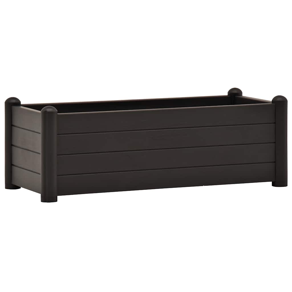 Høybed PP antrasitt 100x43x35 cm