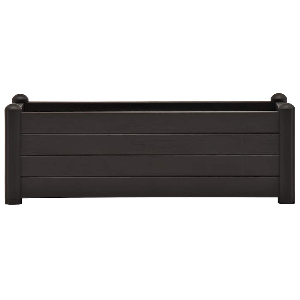 Høybed PP antrasitt 100x43x35 cm