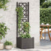 Plantekasse med espalier 43x43x142 cm PP antrasitt