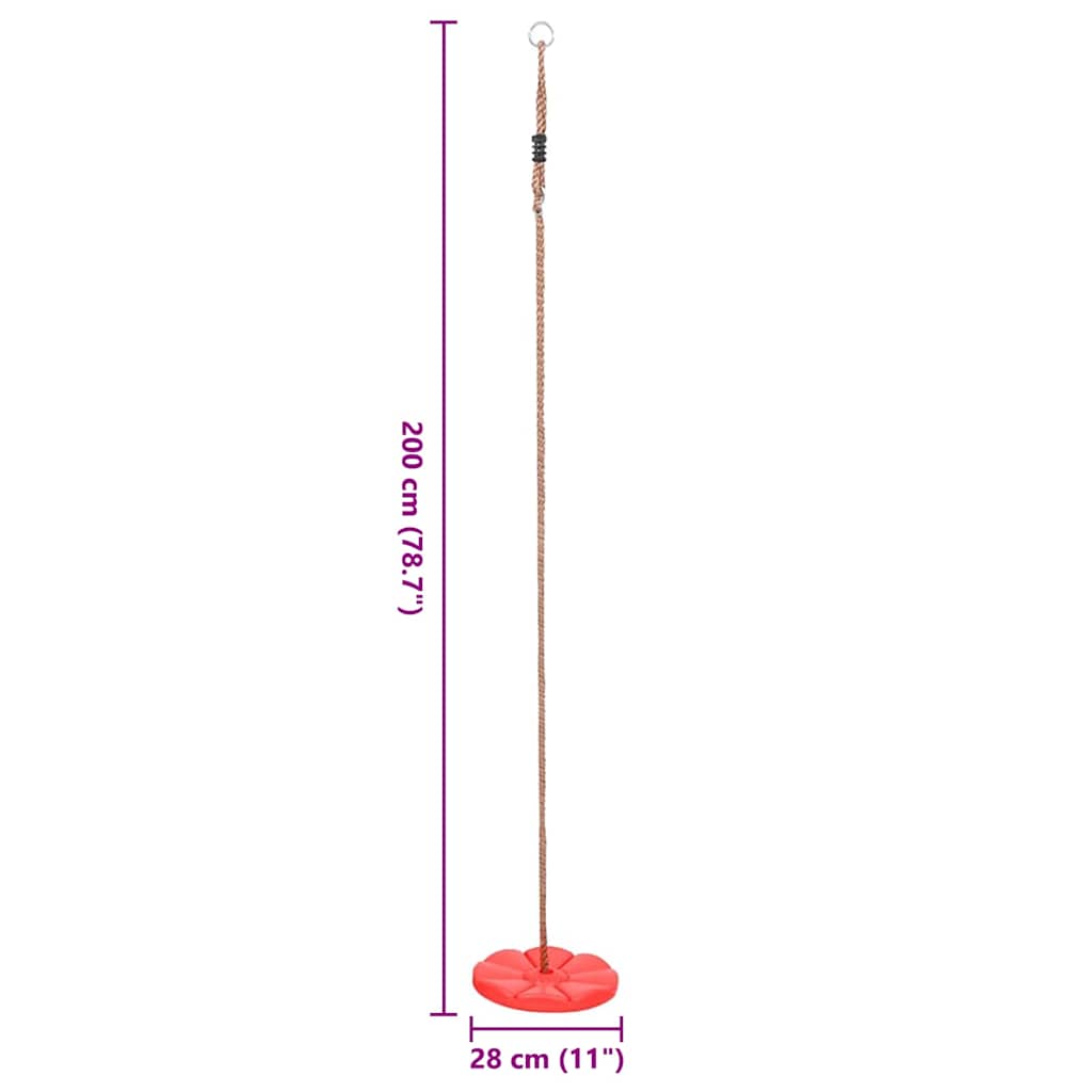 Huskebrett 200 cm rød