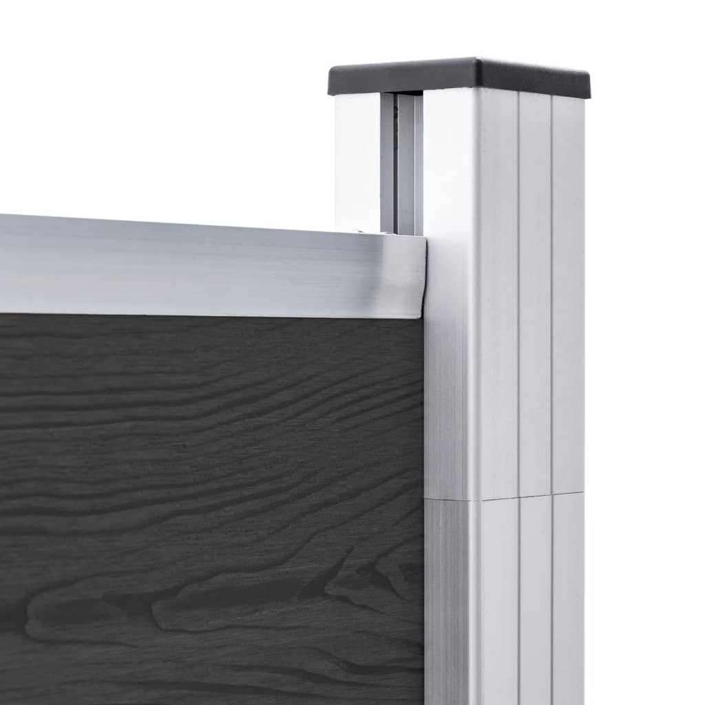 Gjerdepanel WPC 180x186 cm svart