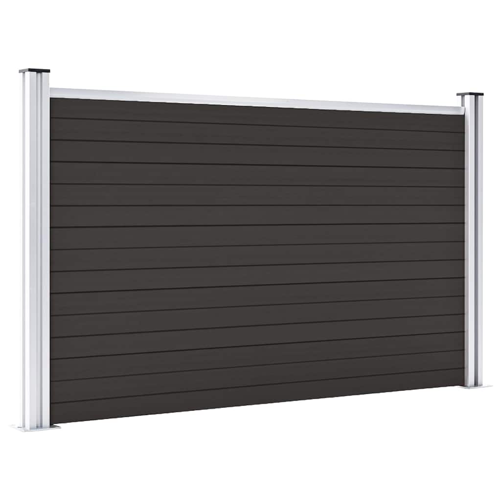 Gjerdepanel WPC 180x105 cm svart vidaXL