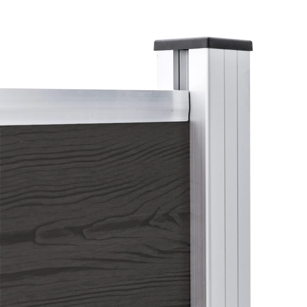 Gjerdepanel WPC 180x105 cm svart