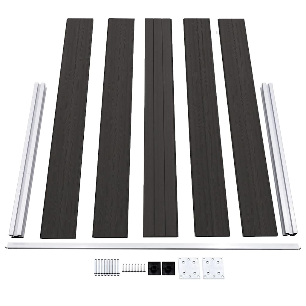 Gjerdepanel WPC 180x105 cm svart vidaXL