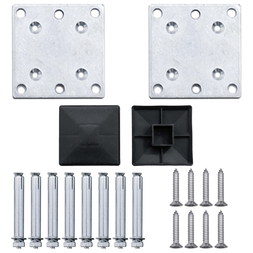 Gjerdepanel WPC 180x105 cm svart