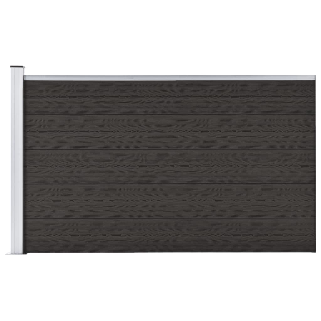 Gjerdepanel WPC 175x105 cm svart