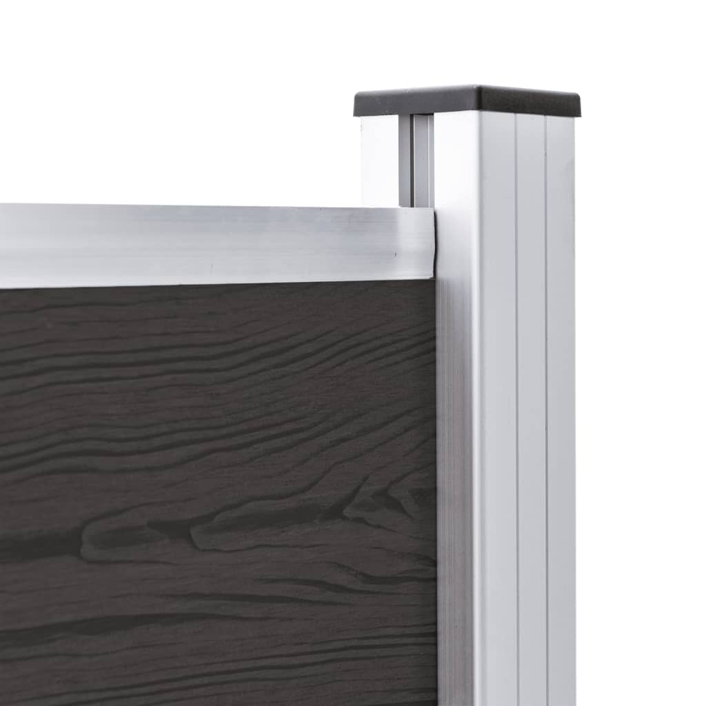 Gjerdepanel WPC 175x105 cm svart