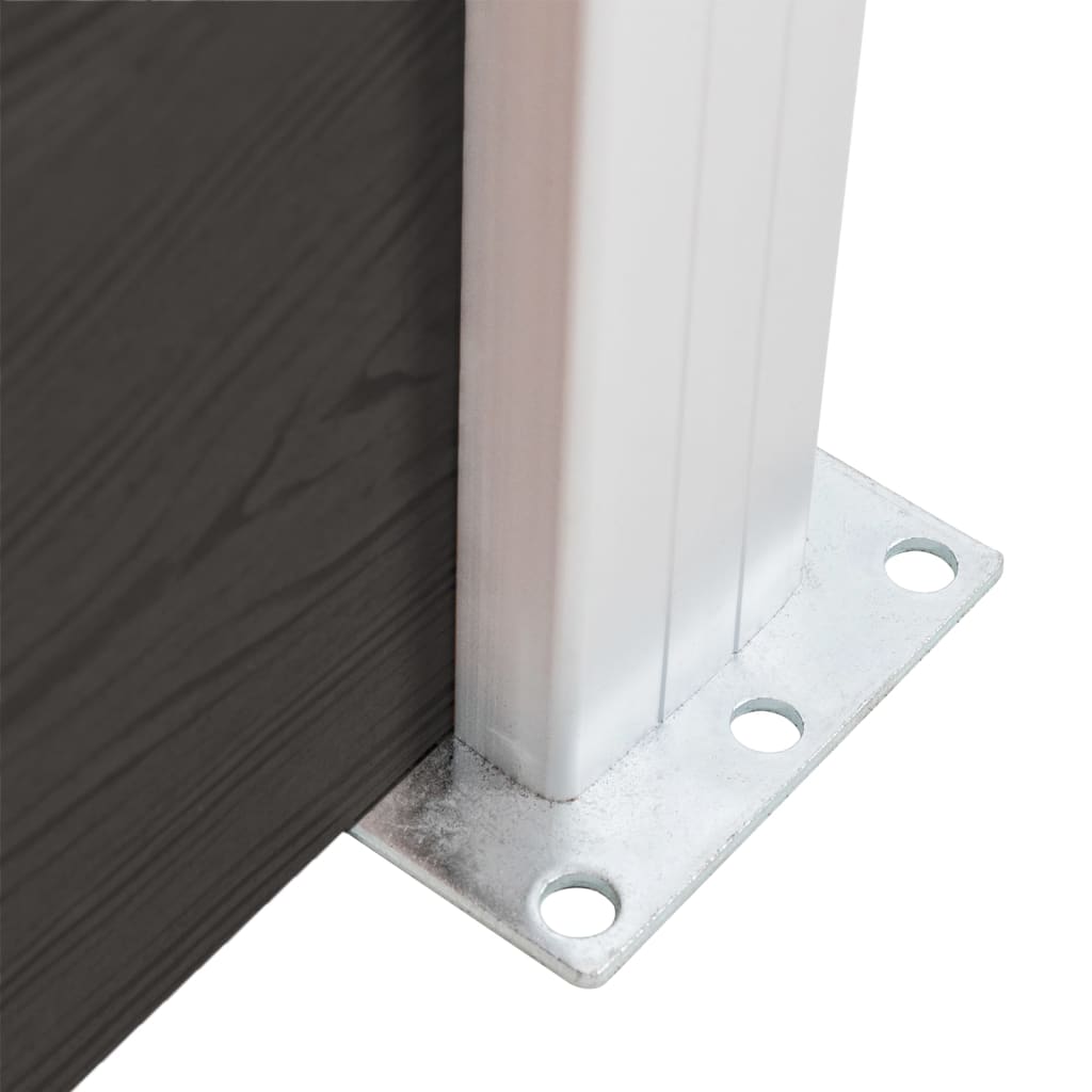 Gjerdepanel WPC 175x105 cm svart