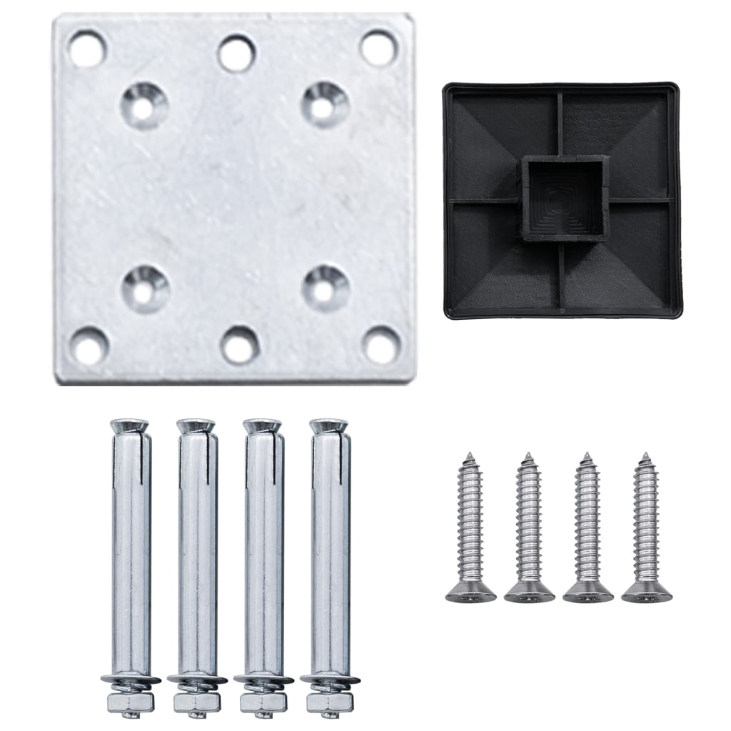 Gjerdepanel WPC 175x105 cm svart