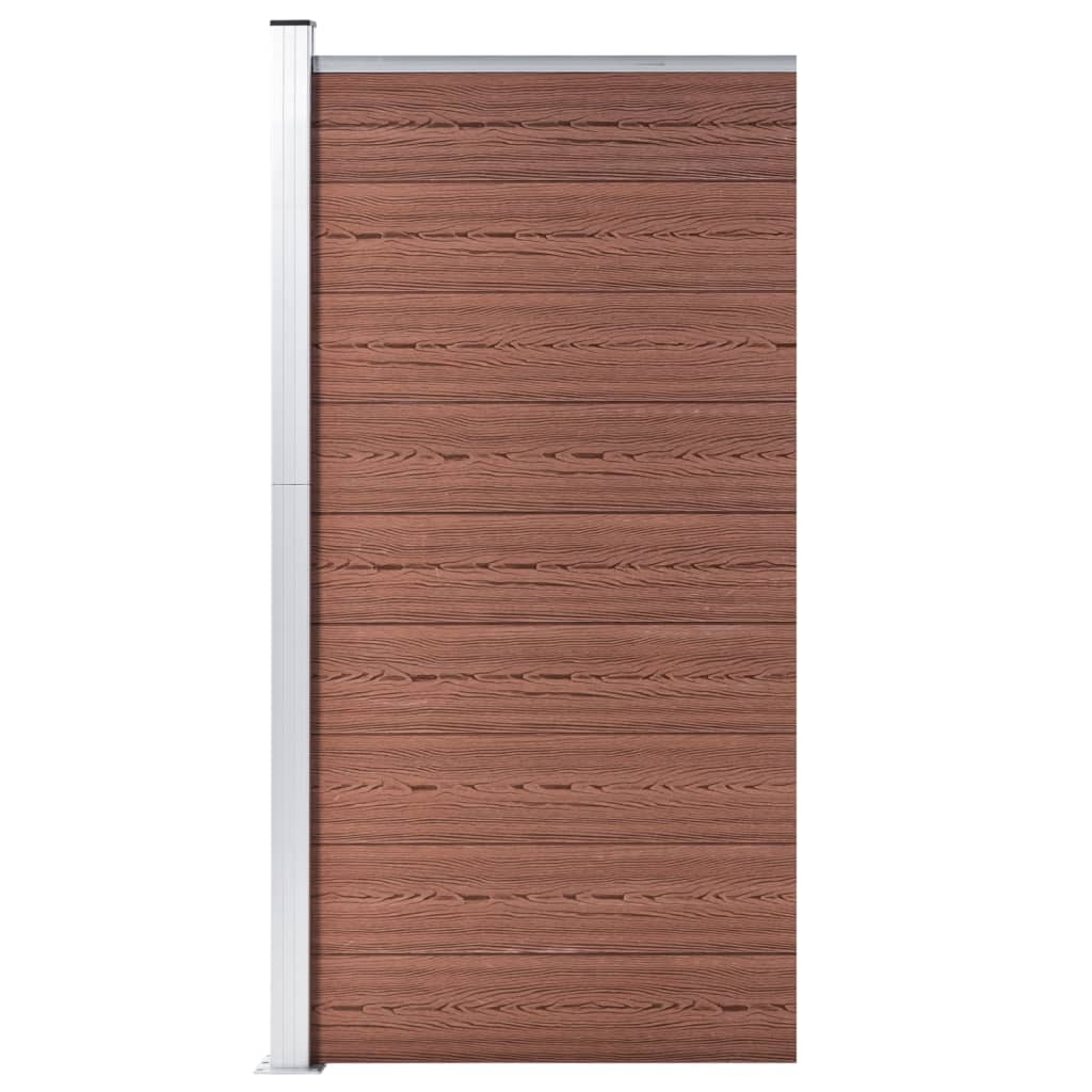 Gjerdepanel WPC 95x186 cm brun