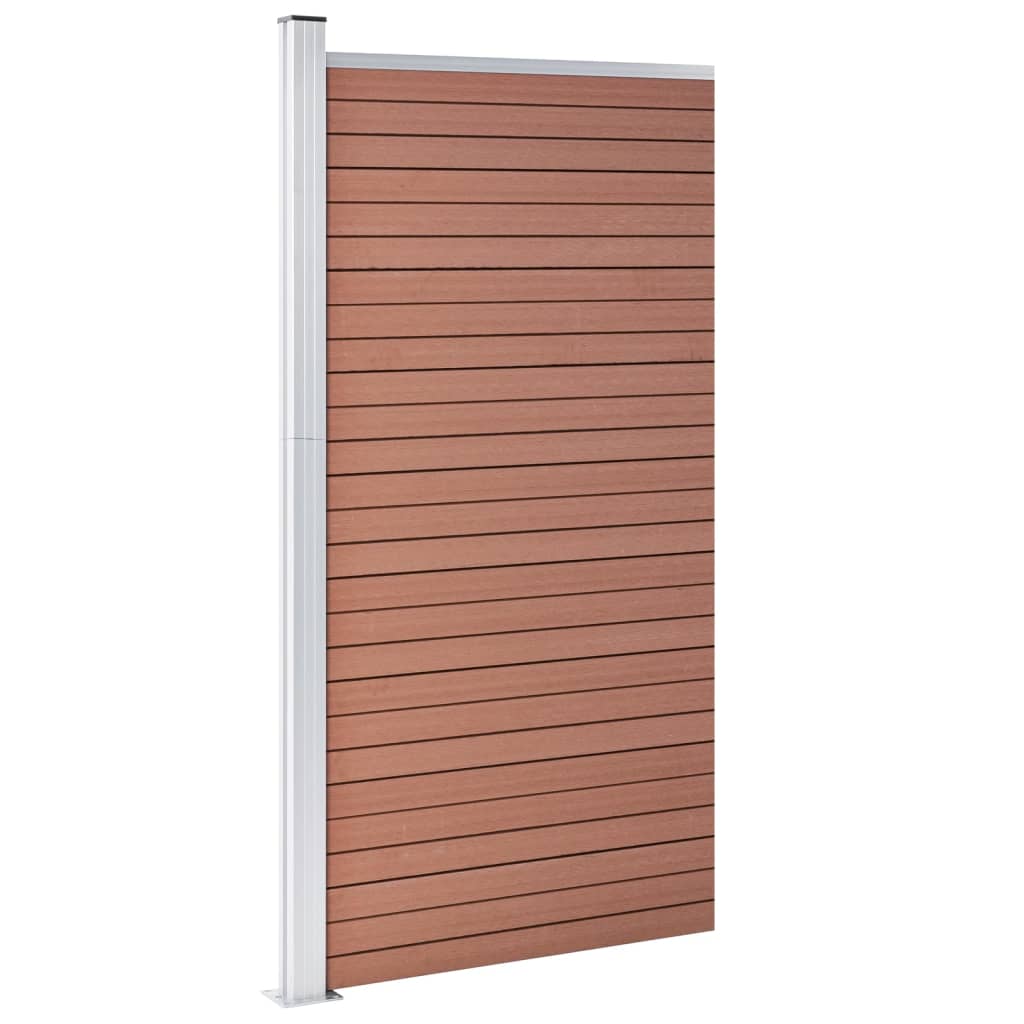 Gjerdepanel WPC 95x186 cm brun
