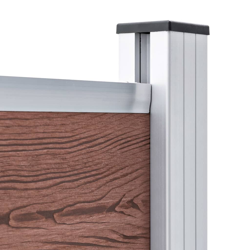 Gjerdepanel WPC 95x186 cm brun