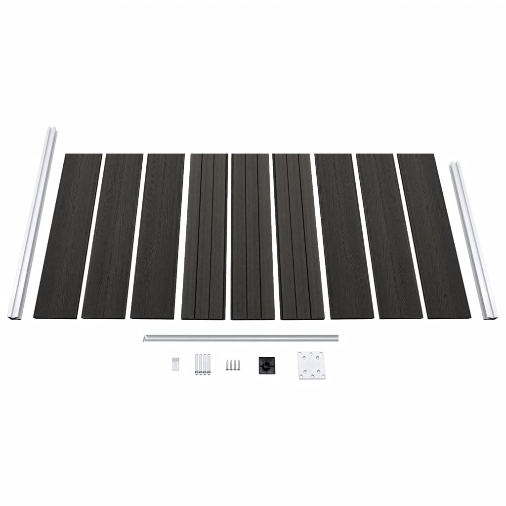 Gjerdepanel WPC 95x186 cm grå