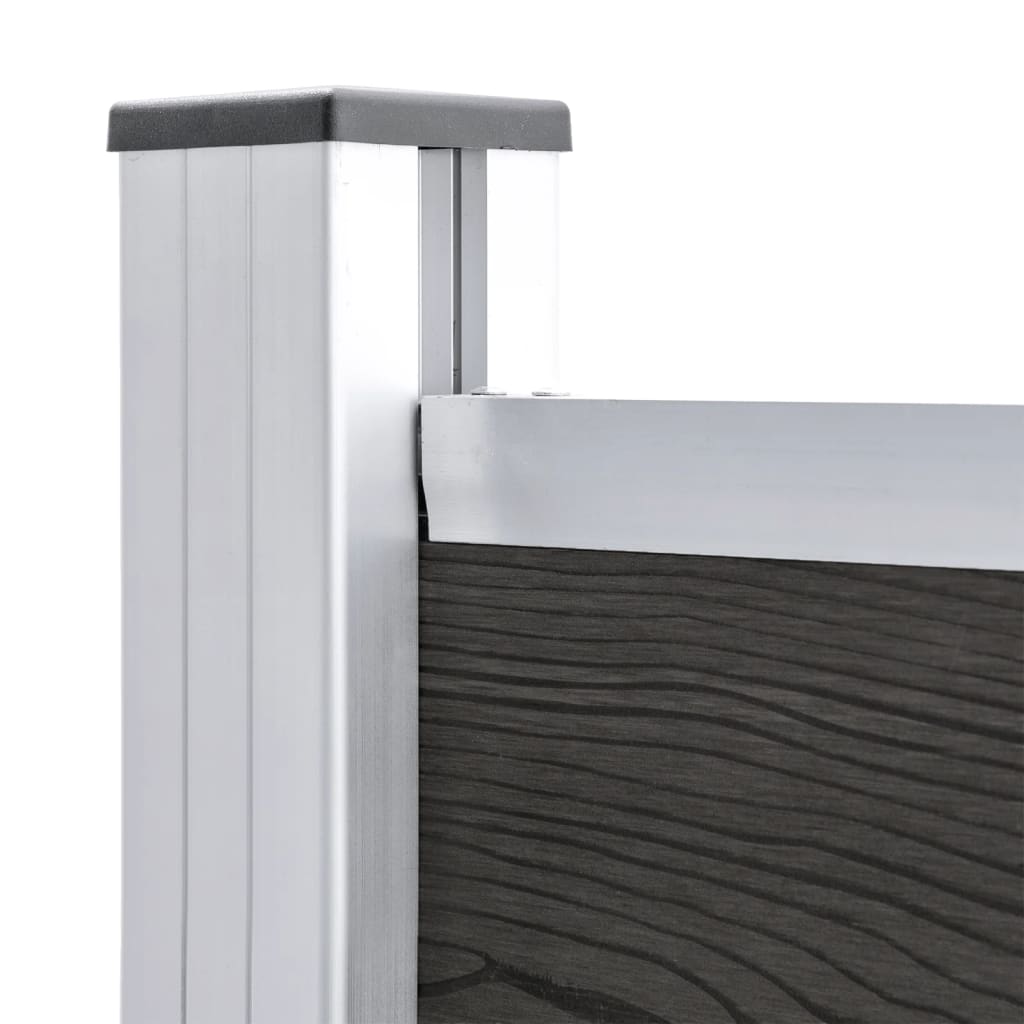 Gjerdepanel WPC 95x186 cm grå