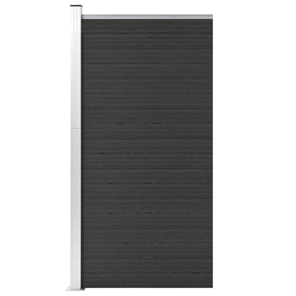 Gjerdepanel WPC 95x186 cm svart