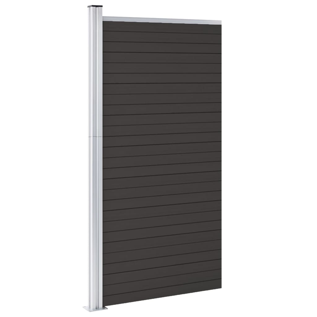 Gjerdepanel WPC 95x186 cm svart