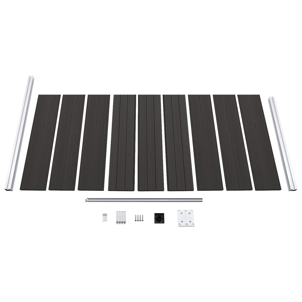 Gjerdepanel WPC 95x186 cm svart