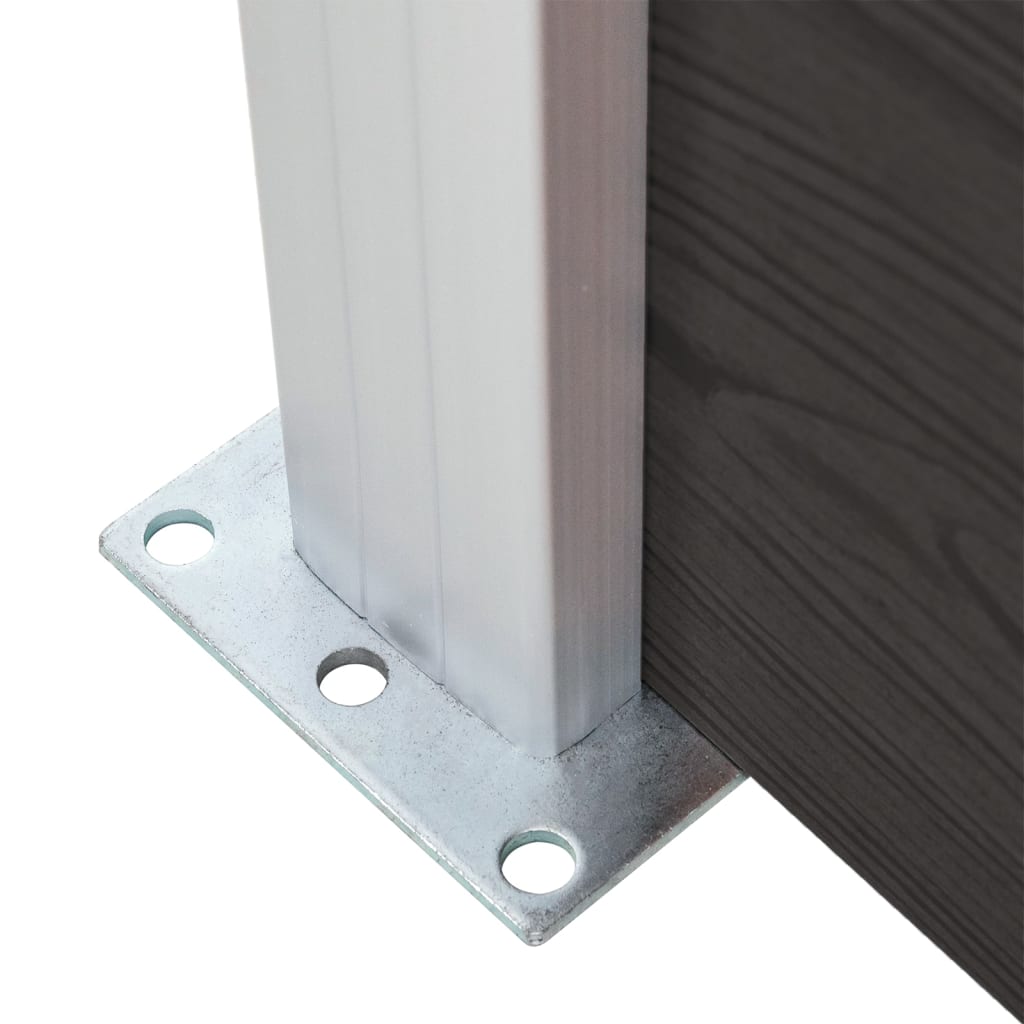 Gjerdepanel WPC 95x186 cm svart