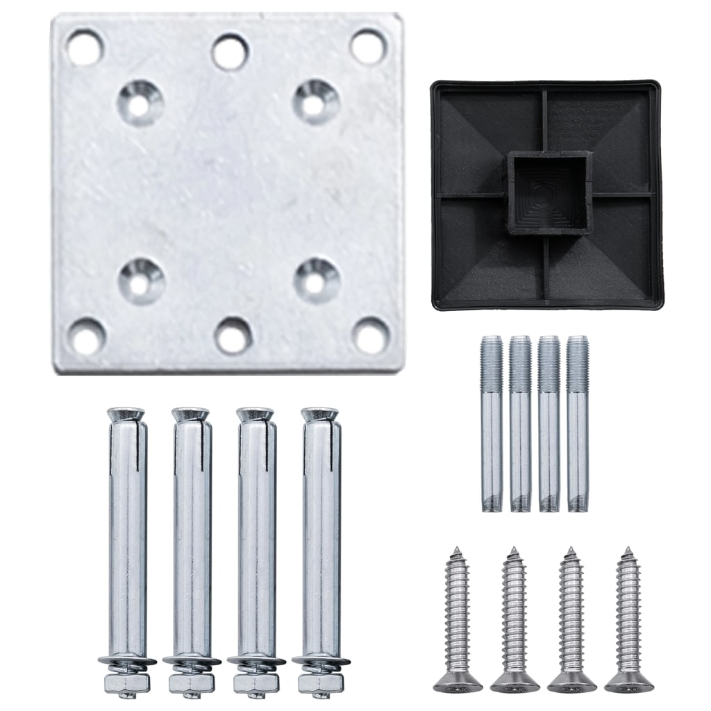 Gjerdepanel WPC 95x186 cm svart