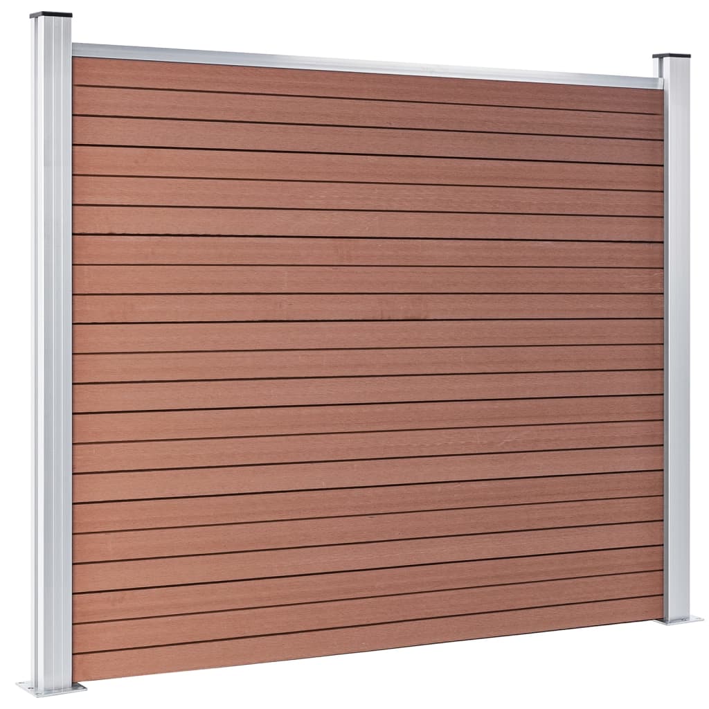 Gjerdepanel WPC 180x146 cm brun
