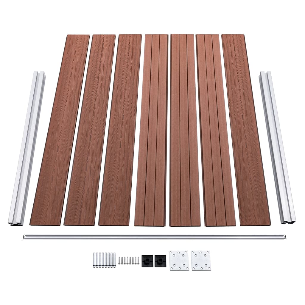 Gjerdepanel WPC 180x146 cm brun
