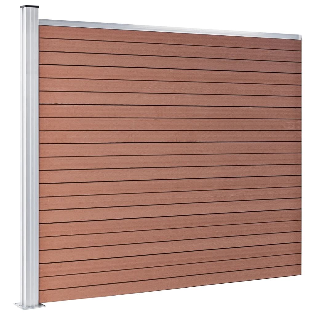 Gjerdepanel WPC 175x146 cm brun