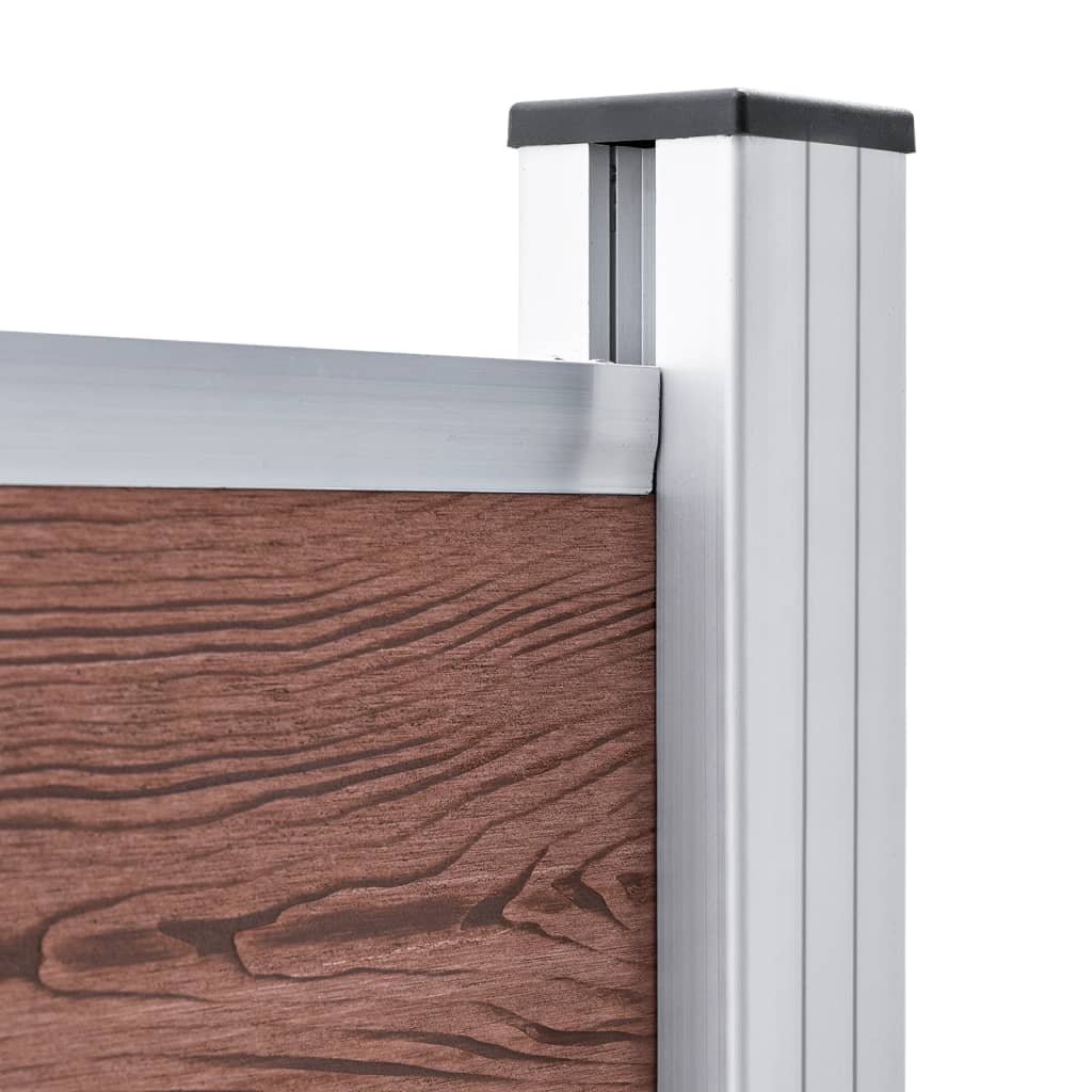 Gjerdepanel WPC 175x146 cm brun