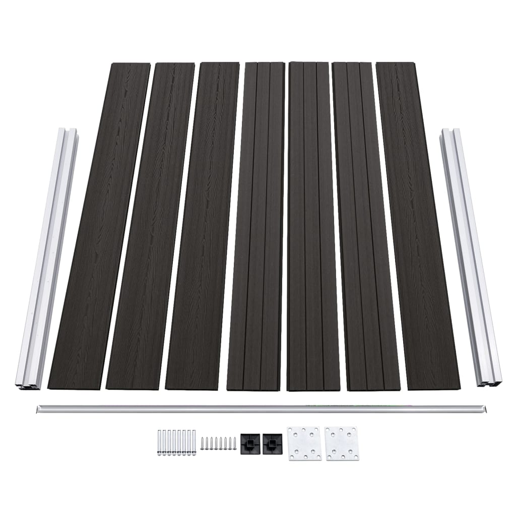 Gjerdepanel WPC 180x146 cm grå