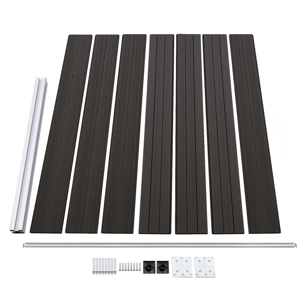 Gjerdepanel WPC 175x146 cm grå