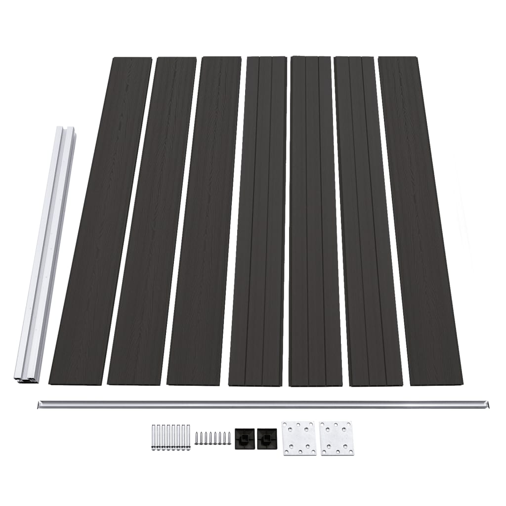 Gjerdepanel WPC 175x146 cm svart