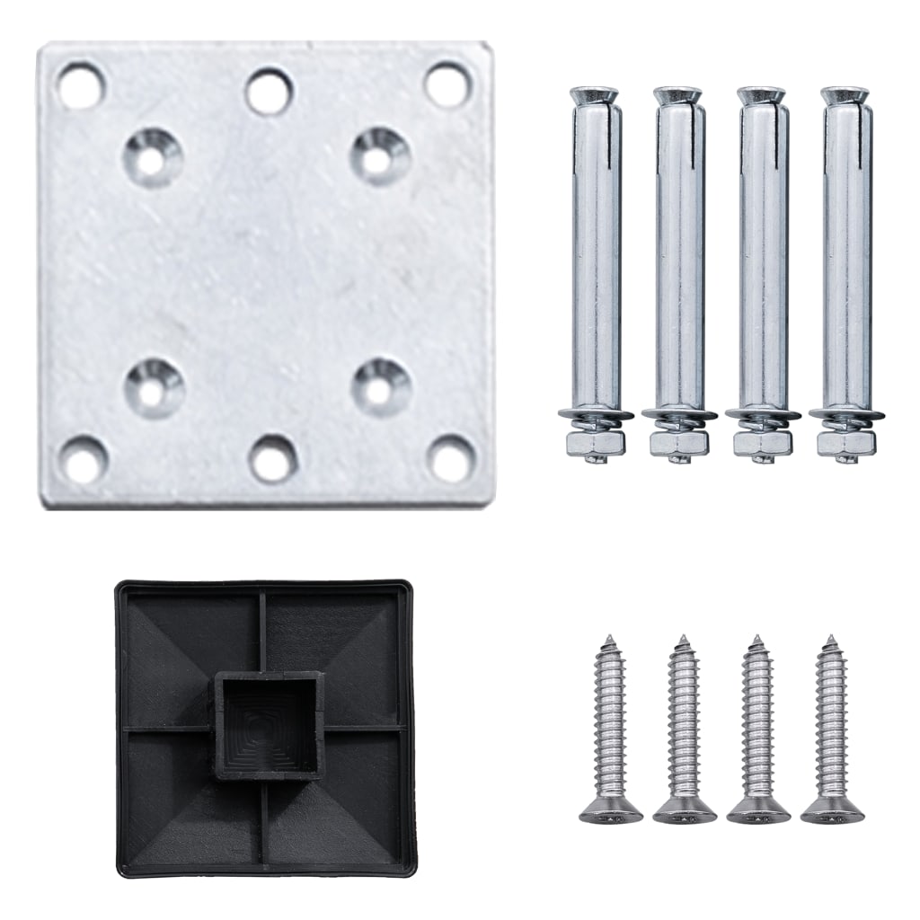 Gjerdepanel WPC 175x146 cm svart