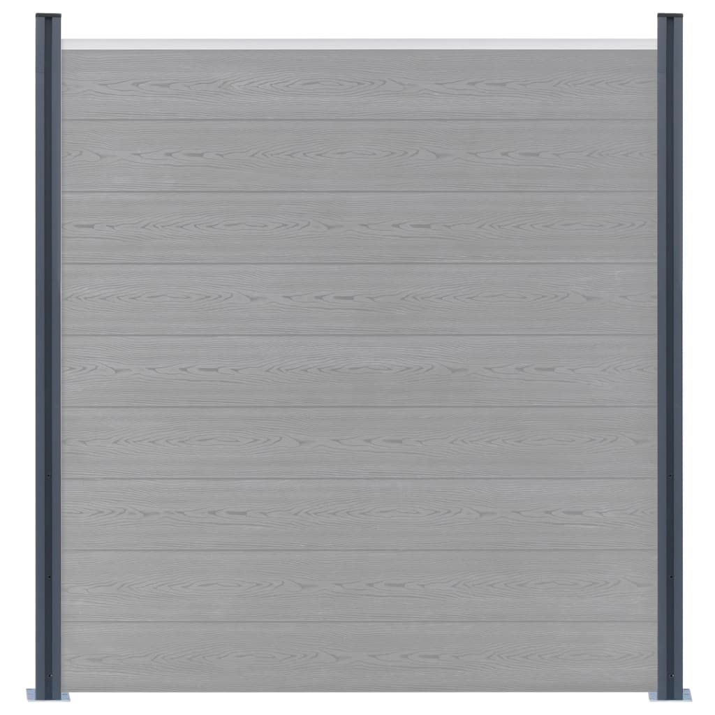 Gjerdestolper 2 stk mørkegrå 185 cm aluminium vidaXL