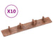Endehetter for terrasebord 10 stk brun plast vidaXL