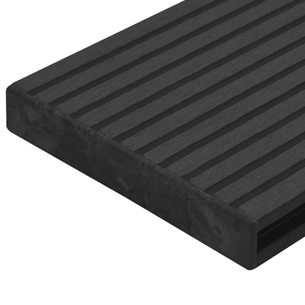 Endehetter for terrasebord 10 stk svart plast vidaXL