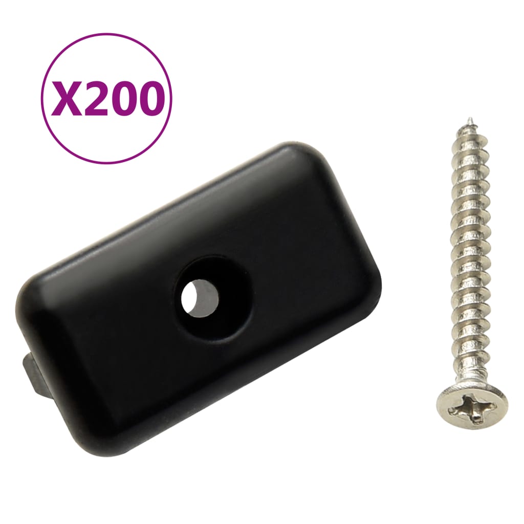 Braketter for gulvbord med skruer 200 stk rustfritt stål 304