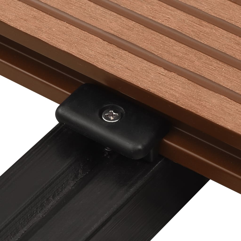 Braketter for gulvbord med skruer 200 stk rustfritt stål 304