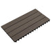 Terrasseflis 6 pcs Mørk brun 60 x 30 cm WPC