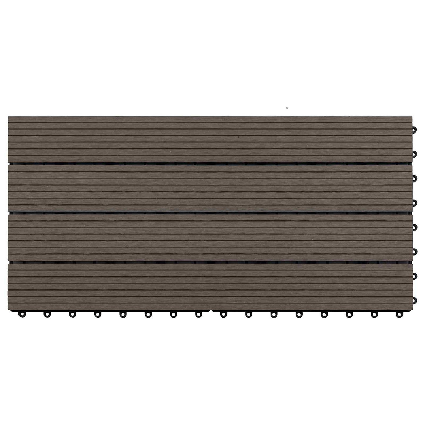 Terrasseflis 6 pcs Mørk brun 60 x 30 cm WPC