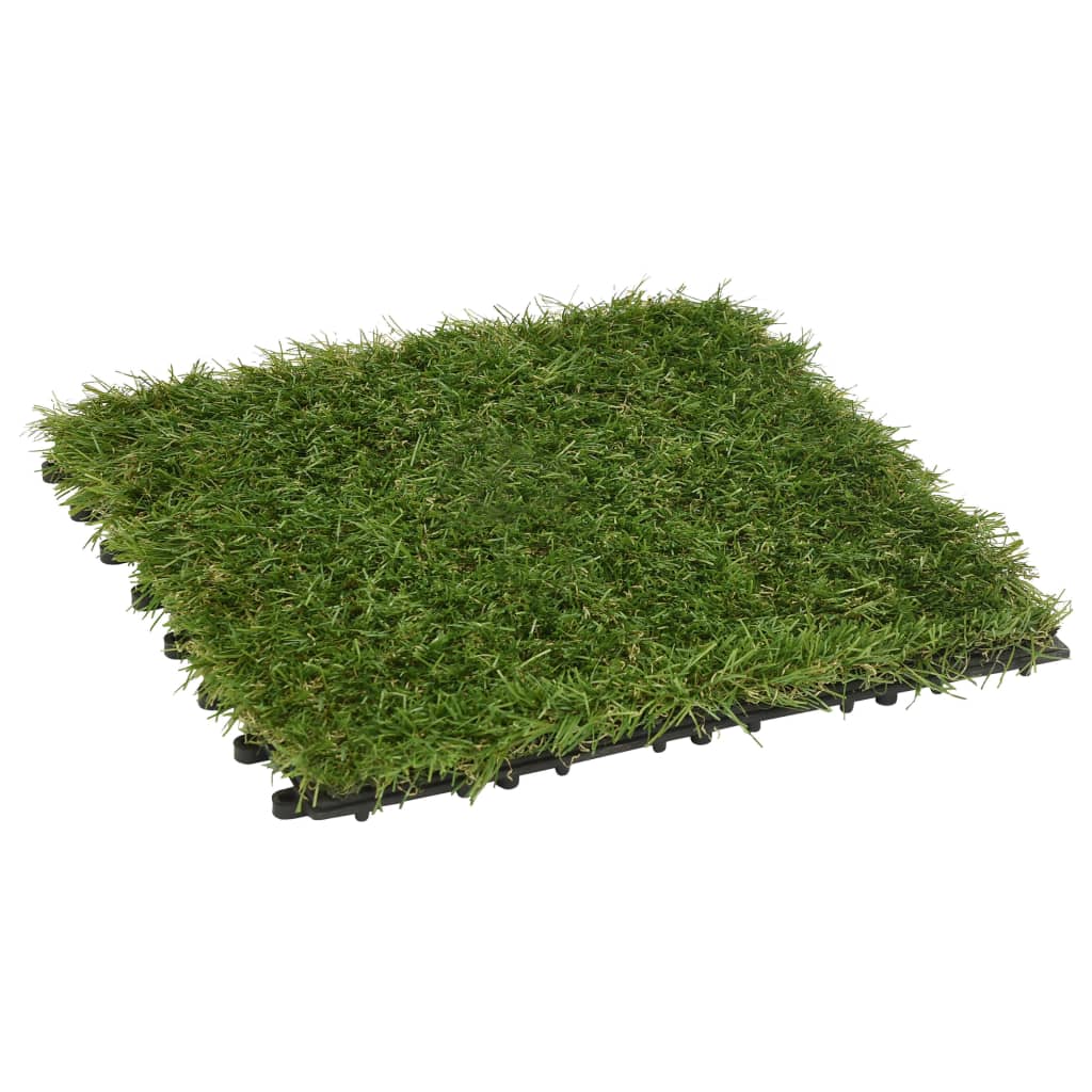Kunstige gressmatter 11 stk grønn 30x30 cm