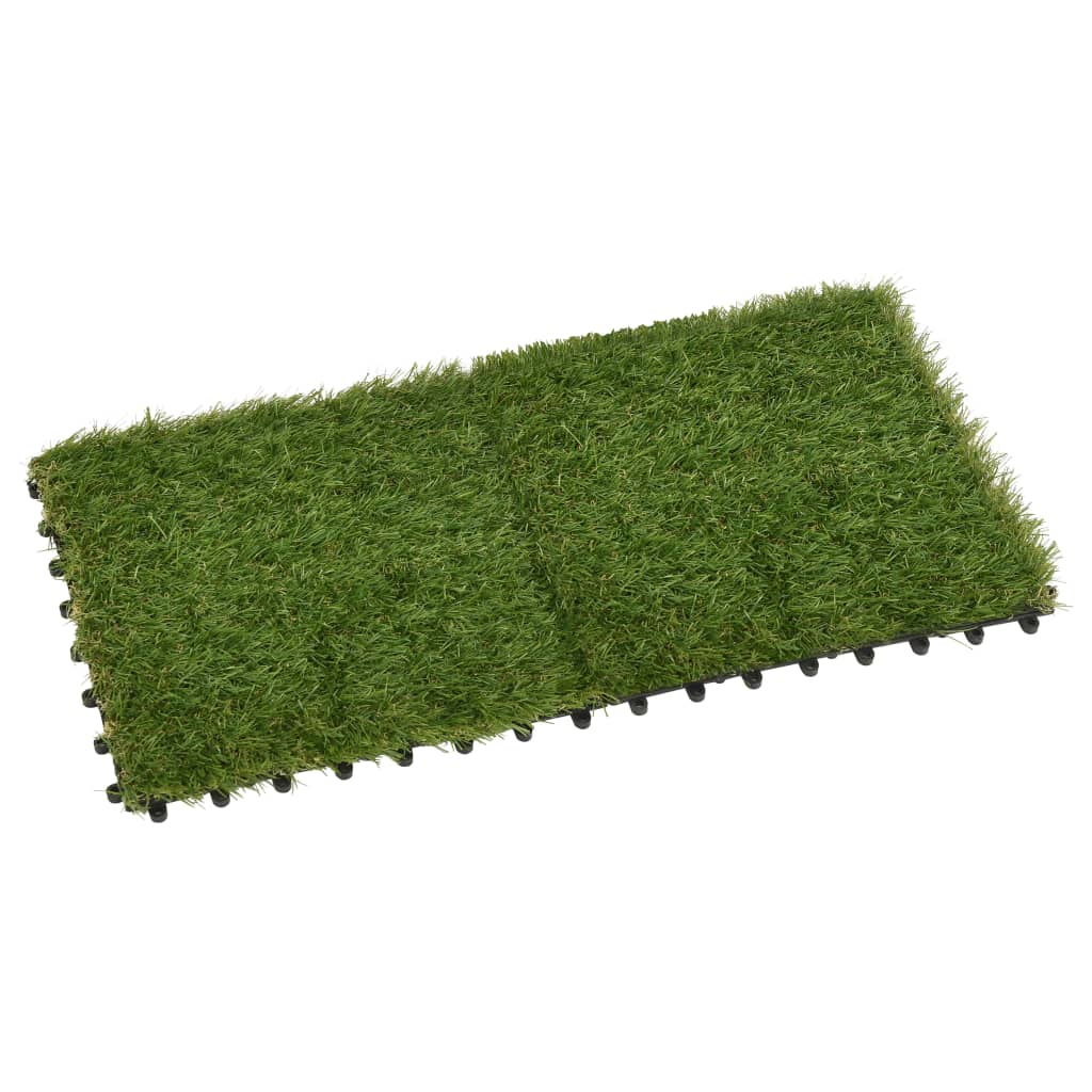 Kunstige gressmatter 11 stk grønn 30x30 cm