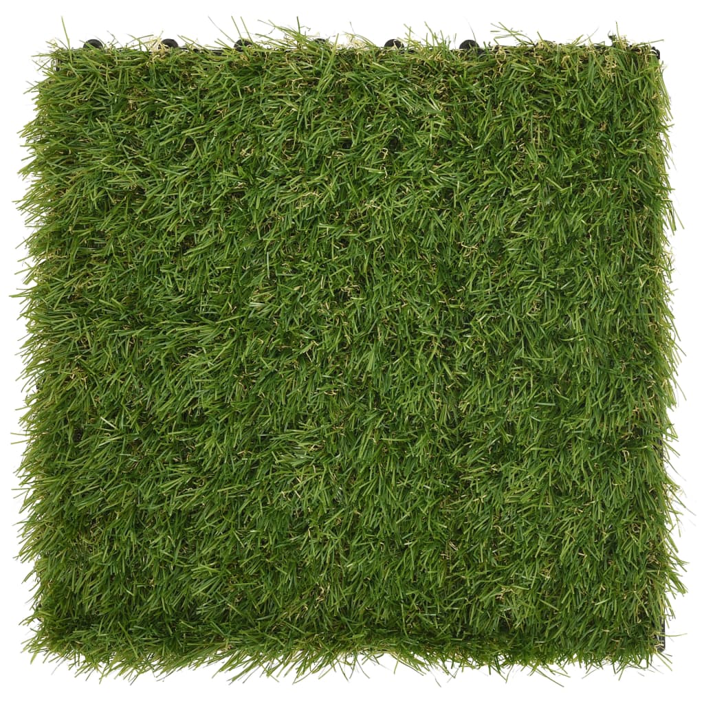 Kunstige gressmatter 22 stk grønn 30x30 cm
