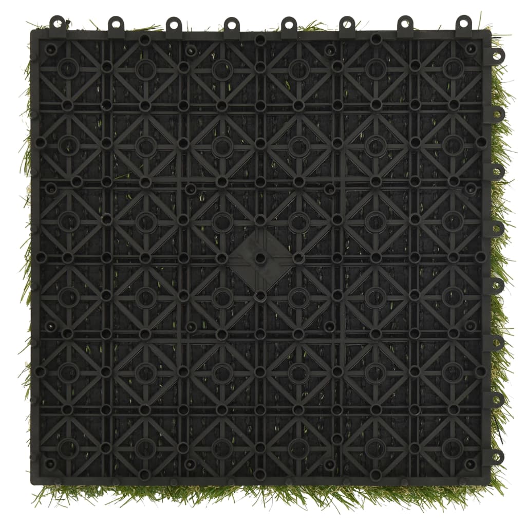 Kunstige gressmatter 22 stk grønn 30x30 cm