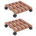 Pottetraller 2 stk brun 30x30x7,5 cm WPC