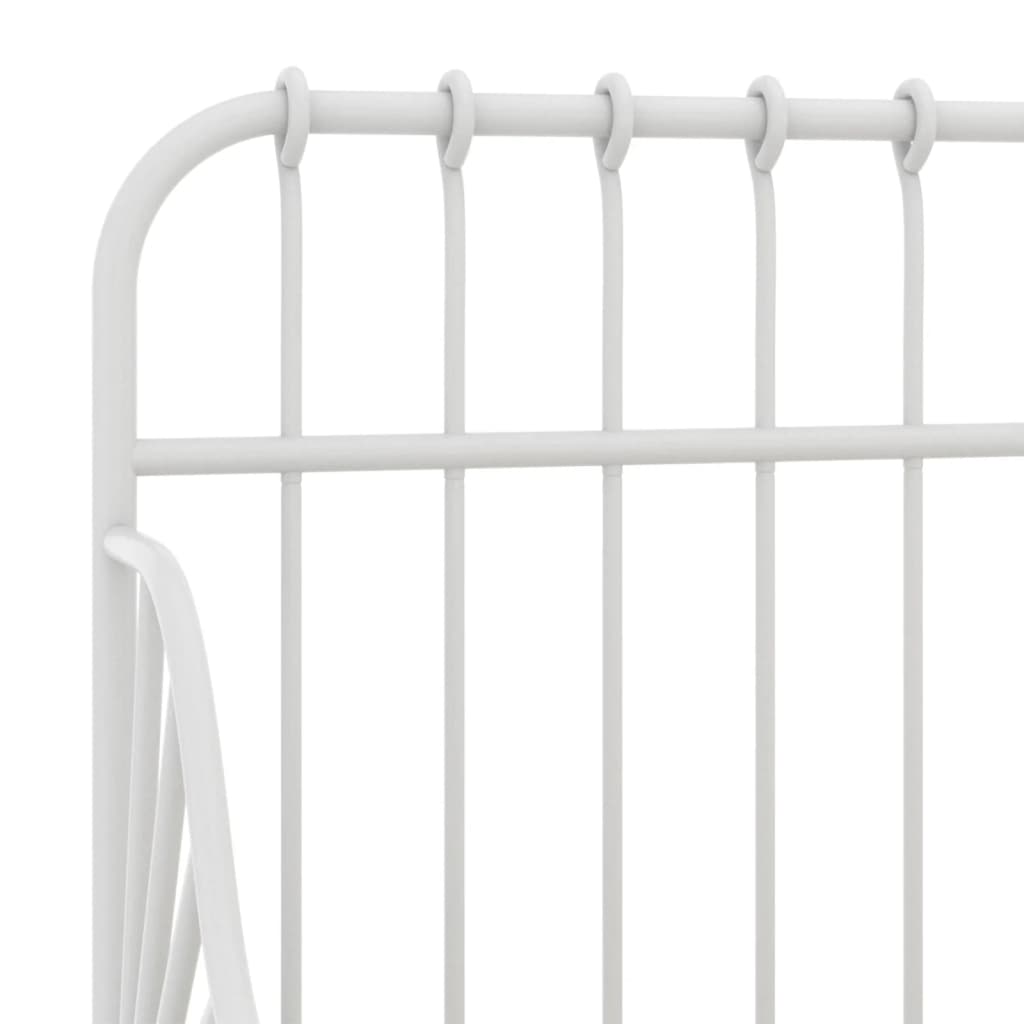 Utvidbar sengeramme hvit metall 80x130/200 cm