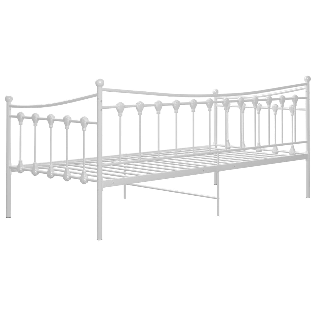 Ramme til sovesofa hvit metall 90x200 cm